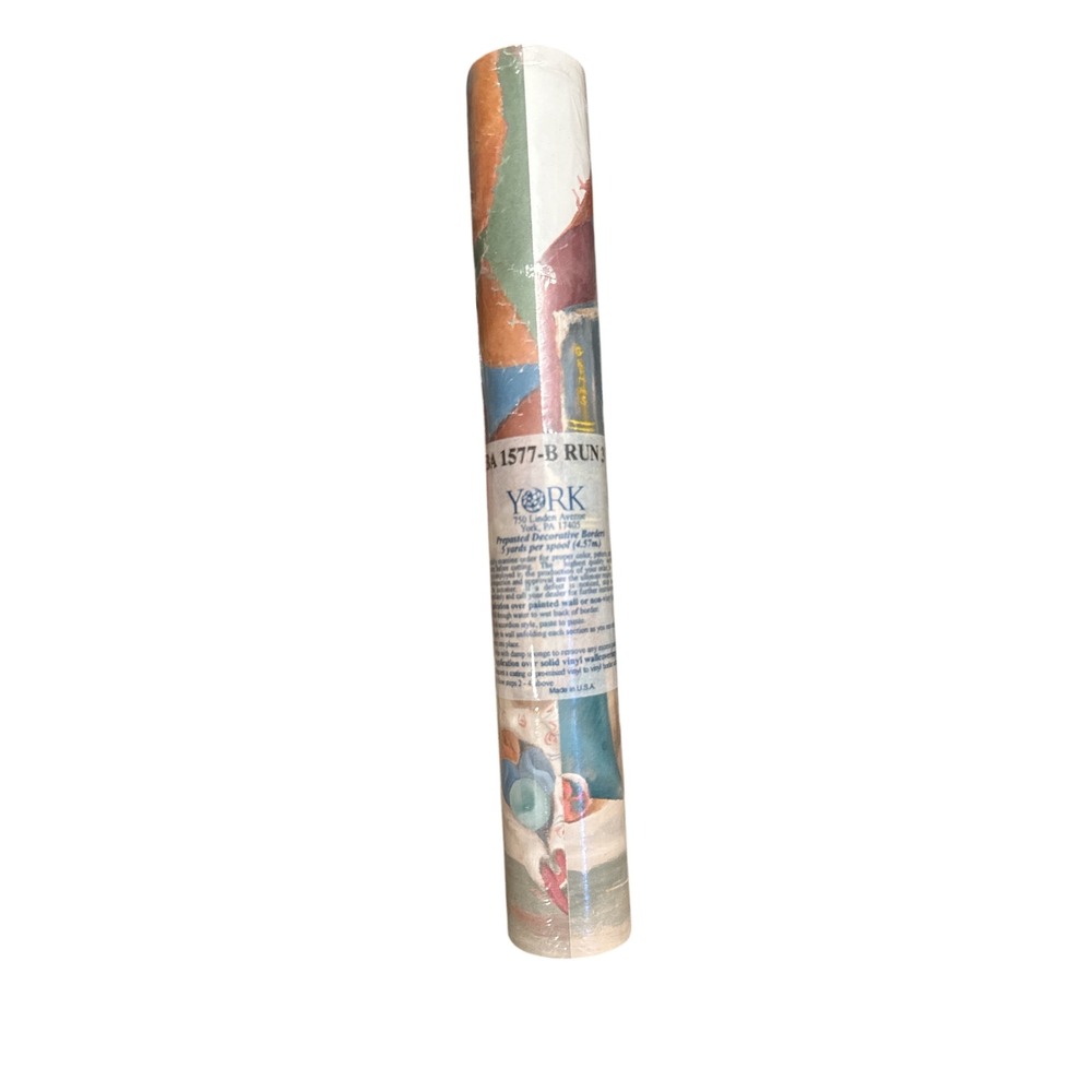 York Wallcoverings Prepasted Decorative Border Books Rubens Crayons BA1577-B 5yd